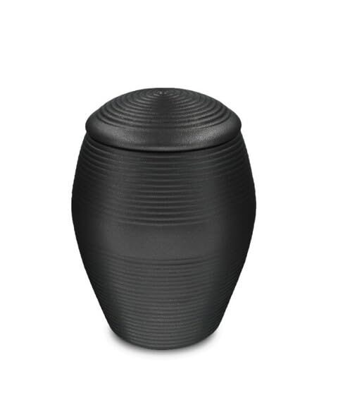 Petite urne pour cendres Memento de haute qualité noir satiné