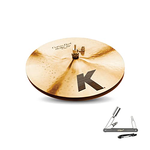Avedis Zildjian Company K1213 13 1/4in K Custom Hybrid Hi Hat Pair Cast Bronze Cymbals With ZKEY