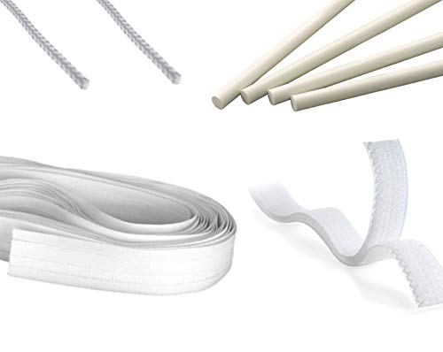 1.5 metre ROMAN BLIND STARTER PACK - 4 X 200cm (4mm), 4 x 1.6m roman tape, 2 x 1.5 hook and loop, 10m cord 2mm (no track included)