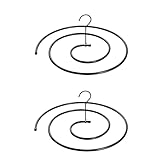 FlyNautics 2Pack Spiral Sheet Hanger Steel Clothes Drying Rack Space Saving Sleek Metal Solid Thick Hangers for Bedspreads Mattresses Sofa Covers Capes Quilt Laundry Black
