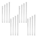 CLISPEED 12 Stück Aluminium Windspielröhren Wetterfeste Metallrohre Ø8mm in Verschiedenen Längen Klangspiel Zubehör für Gartendekoration und Selbstgemacht Bastelprojekte