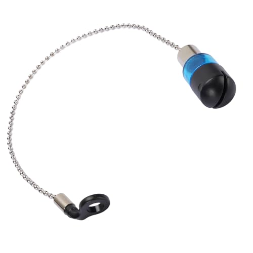 3PCS Fishing Bite Alarm, Carp Fishing Chains Alarms Bobbins Hangers Alerter Tackle Green with Phosphor for Fishing (Blue)