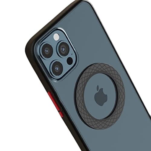 CRYSENDOUniversal Magnetic Ring | in-Built 36 Powerful Magnets | Compatible with I-Phone 13, 12, Galaxy S21 | Mag-Safe Magnetic Wireless Charger Universal Metal Ring (Pack of 1, Black)