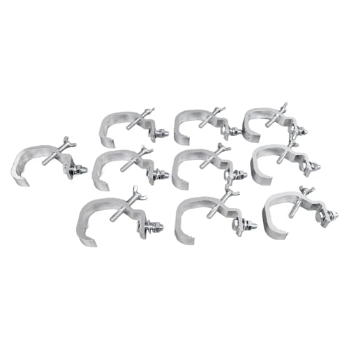 Abrazaderas de Luz de Escenario, Aleación de Aluminio, Gancho Tipo C, 30-52mm, para Iluminación DJ, Luces Par, Focos, 10 Unidades