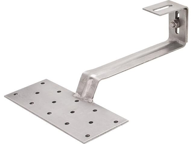 10x Dachhaken Seiten-/Höhenverstellbar Edelstahl für Ziegeldach kompatibel mit Photovoltaik-, Röhren- und Flachkollektoren 650500001