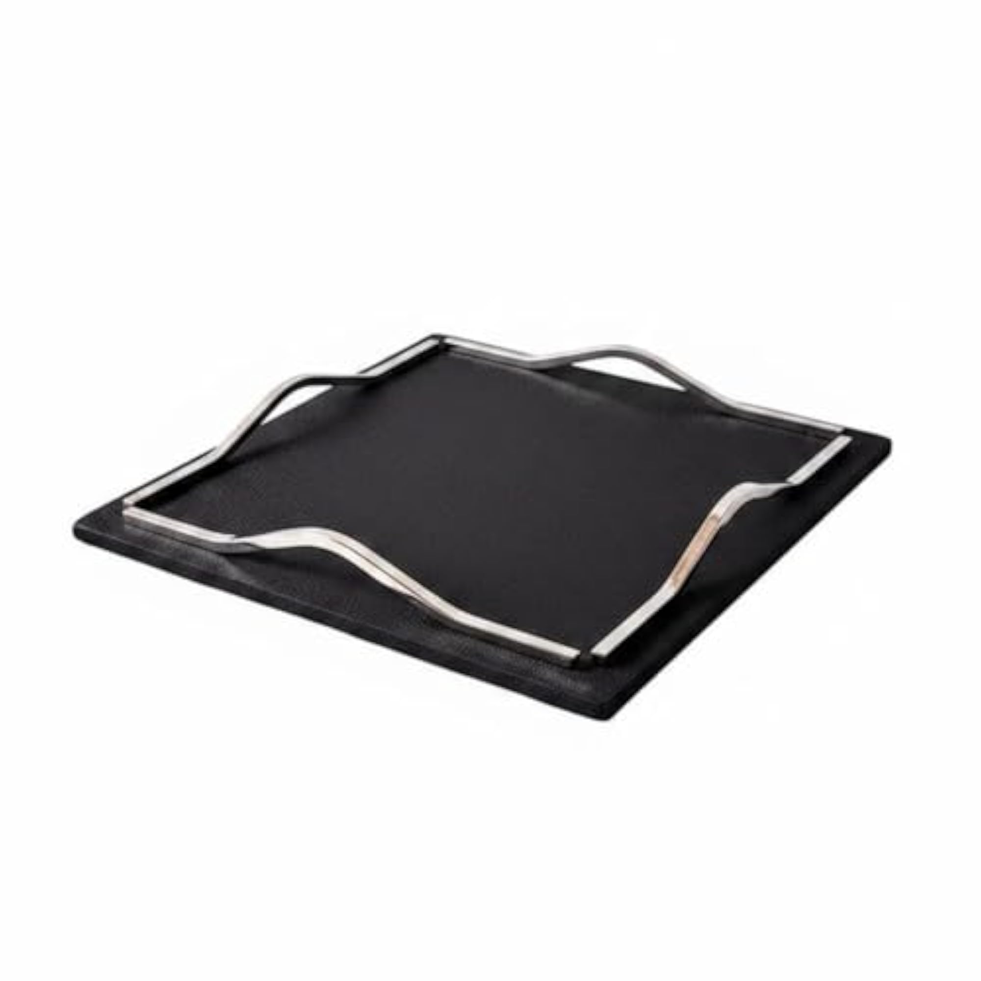 Metal Leather Tray, Luxury Geometric Design