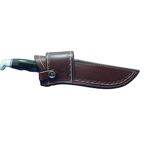Custom cross draw knife sheath for a buck 120 knife.