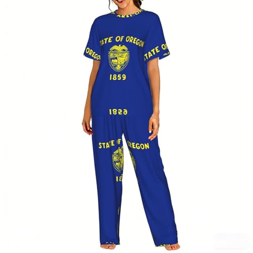 Pyjama confortable femme motif Oregon idéal pour cocooning