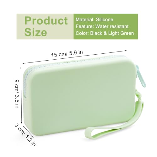 Image of Silicone Period Bags, 2 Pcs Tampon Holder for Purse with Zipper & Handle, Sanitary Napkin Storage Bag for Purse, Keeping Discreet Feminine Products