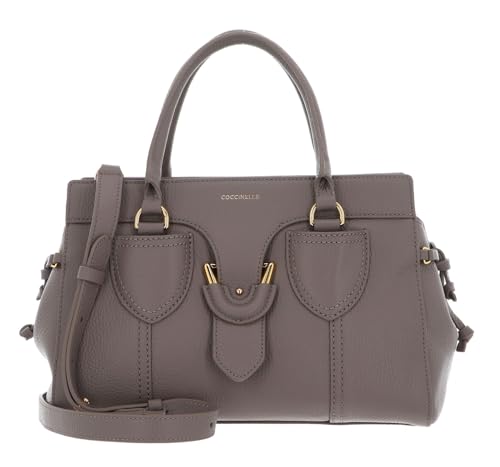 Bolso bandolera de piel Coccinelle York color marrón topo para mujer