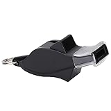 HELEVIA Silbato de árbitro de fútbol de baloncesto de 4 colores para supervivencia de emergencia (negro clásico)