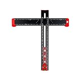 Modifizierbarer Eckmesskönig mit Bohrführung für präzise Schrankgriffmontage und Regalbau in Holzbearbeitungsbetrieben Holzbearbeitungsmesswerkzeug