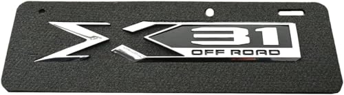 Image of Pair Set Sierra 1500 X31 Off Road Emblems 3D Rear Bodyside Truck Bed Decal Badge Nameplate Replacement for 2019-2022 Sierra 84682662 (Chrome Black)