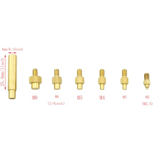 Image of TAODAN 1 Set Hot Melt Nut Indenter 936 Universal Soldering Iron Tip Hot Setting Head Tool Set 3D Printer Accessories Brass Insert Tool Model Hot Melt Nut Indenter