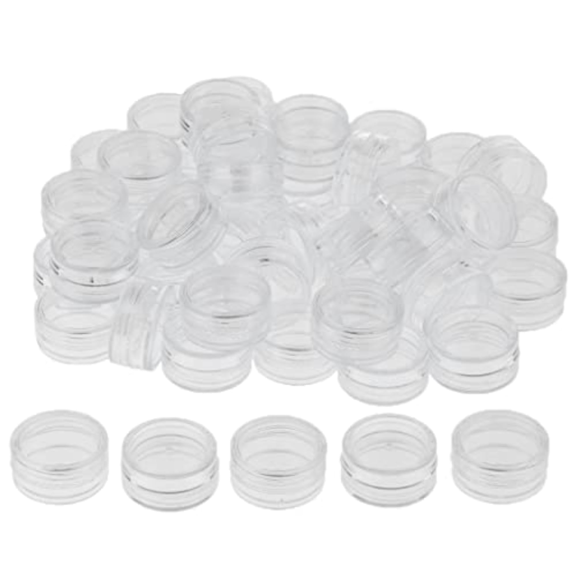 50 Pieces PVC Cosmetic Pot Jars for Lotion and Cream