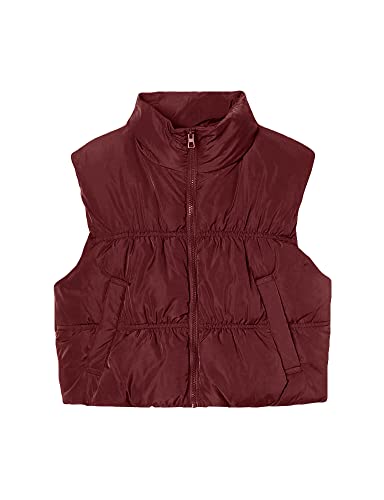 Image of SySea Women's Crop Puffer Vest Winter Zip Up Lightweight Sleeveless Warm Outerwear Padded Coat