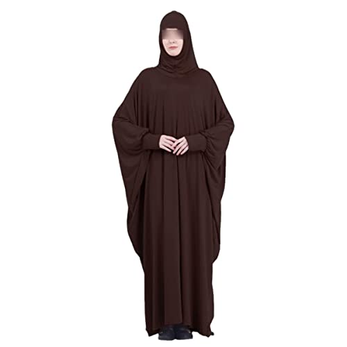 Robe de prière musulmane avec hijab à capuche pour une couvrance totale