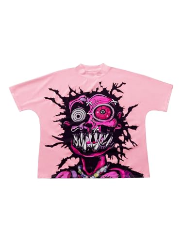 SOLY HUX Men's Graphic Tee Shirt Y2k Novelty Printed Short Sleeve Crew Neck Tops Streetwear