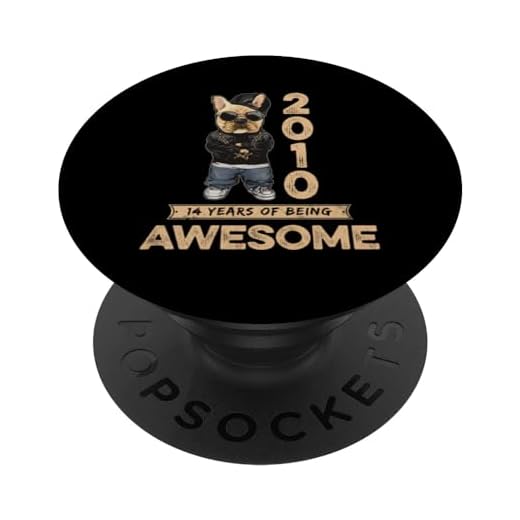 14 cumpleaños niño niña 2010 original impresionante perro PopSockets PopGrip Intercambiable