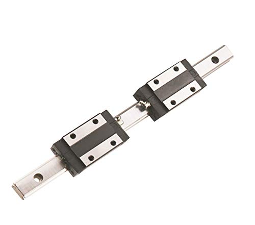 SenTECH Linear Rail/Guide Rod HSR15 Length Approx.1050mm/41.34inch Linear Guideway Rail + Square Type Carriage Bearing Block HSR15CR x 2 Pcs, for DIY CNC Routers Lathes Mills