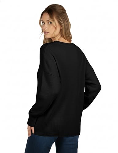 Image of Buauty Womens Oversized Long Sleeve Crewneck Fall Sweaters Chunky Fuzzy Knit Pullover Clothes 2025 Trendy Outfits