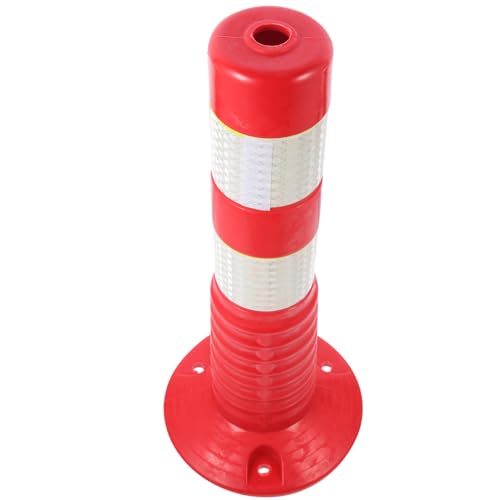 MUELODSIC Colonna di Avvertimento Riflettente 450Mm Bianca Palo di Isolamento Stradale Anticollisione Resistente per Cantieri e Parcheggi Barriera di Sicurezza Stradale Durevole e