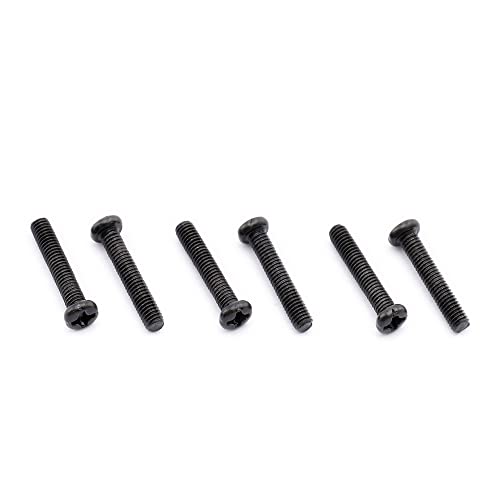 Musiclily Pro Metric M3X16mm Steel Saddle Intonation Screws for Import Strat Style Electric Guitar Tremolo Bridge, Black (Set of 6) - Image 3