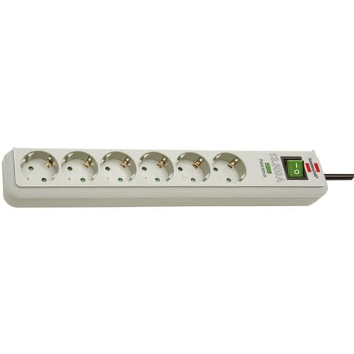 Brennenstuhl Eco-Line regleta de enchufes con 6 Tomas de Corriente y protección contra sobretensiones (Cable de 1,5 m, Interruptor Iluminado, protección sobretensión hasta 13.500 A) Gris Brennenstuhl Eco-Line regleta de enchufes con 6 Tomas de Corriente y protección contra sobretensiones (Cable de 1,5 m, Interruptor Iluminado, protección sobretensión hasta 13.500 A) Gris