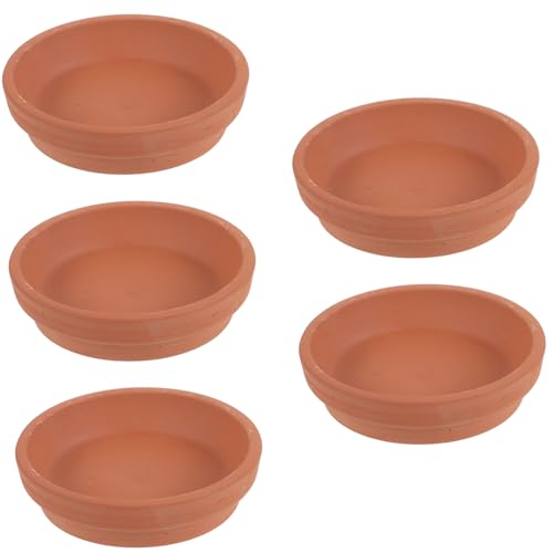 iplusmile 5 Piezas Platillos Redondos para Plantas De Terracota Bandejas para Macetas Gruesas Platillos para Plantas De Interior Grandes para Macetas para para Uso Casa