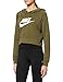Produktbild Nike Women's W NSW ESSNTL FLC GX Crop HDY Sweatshirt, medium Olive/White, M