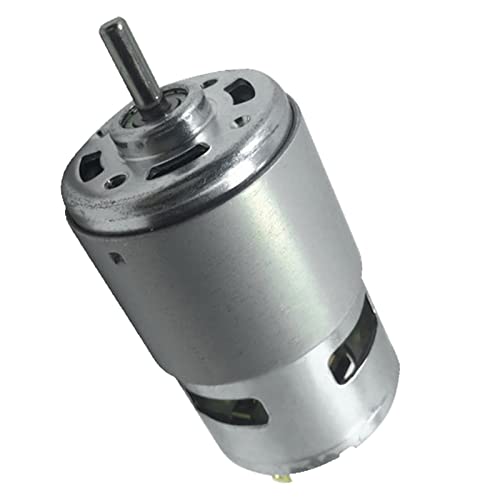 LVLOZ High Torque D Shaft 775 DC Motor 12-24V Double Ball Bearing Motor for Electric Power Tool, Vacuum Cleaner Motor, Electric Drill Motor Tools (Color : 775round Shaft Motor, Size : 24v)