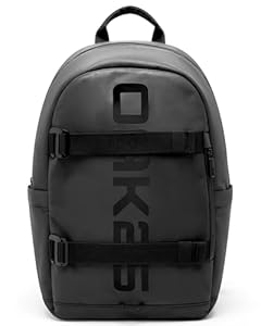OAK25 Rucksack Reflektierend Herren Damen Teenager Schwarz - Luminite Pack - Reflektierender Schulrucksack mit Laptopfach für Mädchen Jungen - Schule Uni Arbeit - Wasserabweisend