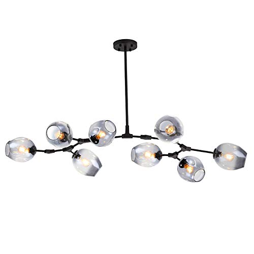 Suspension réglable E26 pour grand salon luminaire 8 lumières