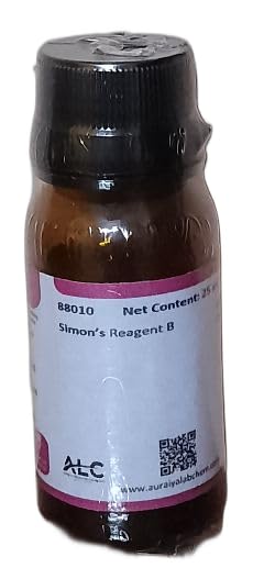 ALC Simon's Reagent B, Laboratory Grage Chemical, 25 ml Glass Bottle, Clear Colourless Liquid Form, Professional Lab Use-image-1