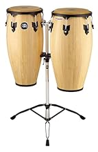 Barrel Drum - This single-headed Cuban hand drums are played with the hands while sitting or standing With Stand - This conga set includes an adjustable conga stand for playing while standing Hand-selected Buffalo Skin - These congas come with authen...