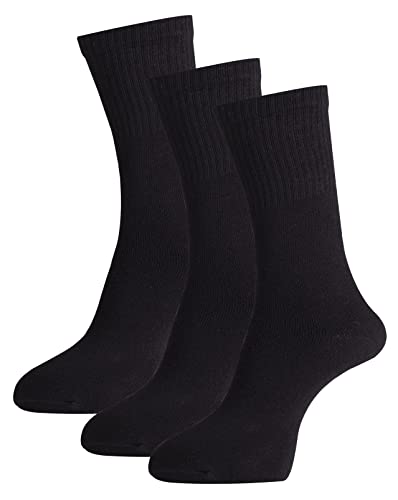 Image of RC. ROYAL CLASS Men's Calf Length Cotton Terry Towel Cushion Solid-Plain Socks (Pack of 3 Pairs)