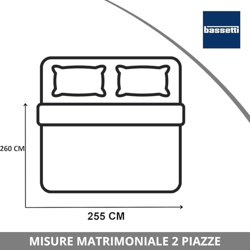 Bassetti Trapuntino Matrimoniale Double Face Mezze Stagioni In Microfibra, Copriletto Trapuntato Tinta Unita Imbottitura Da 90 Grammi (Matrimoniale 255X260Cm) (Beige) - 2