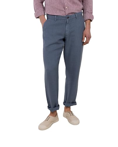 El Ganso Pantalón Lino Azul Medio