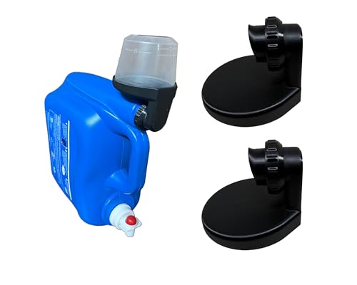 (2) Laundry Detergent Cup Holders with Drip Tray, Compatible Lid Drain for, ARM Hammer, All, Xtra, PUREX and Persil ONLY No Leak Drain System, Black, Made in The USA.