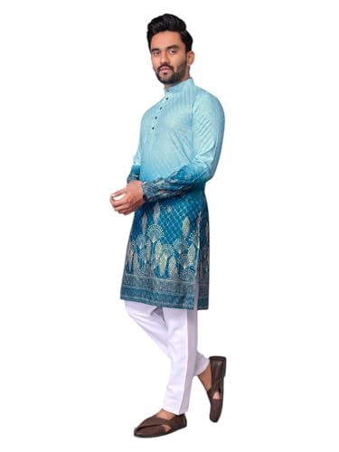 Image of Trustous Kurta Pyjamas set for Mens | Pyjamas with kurta PRINTED and classis look |KURTA Pyjamas SET