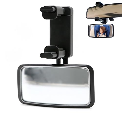 Espejos de asiento trasero de visión amplia | Espejo de aspecto para asiento trasero para niños pequeños de 360 grados, gran área visual para SUV y camiones
