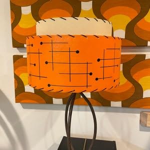 Mid Century Vintage Style 2 Tier Fiberglass Lamp Shade Modern