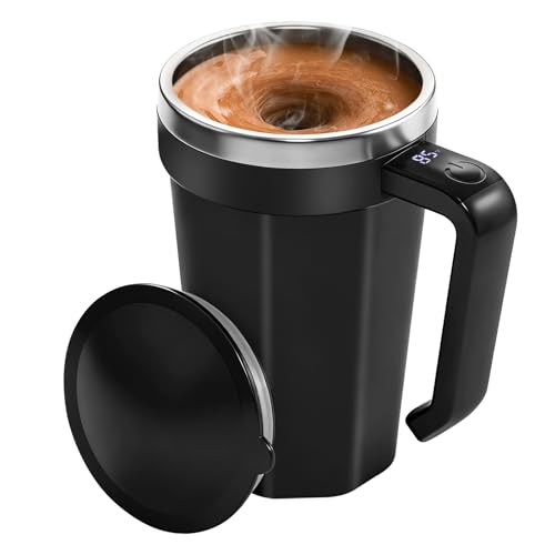 ZenRui 18oz Self-Stirring Coffee Mug with Temp Display