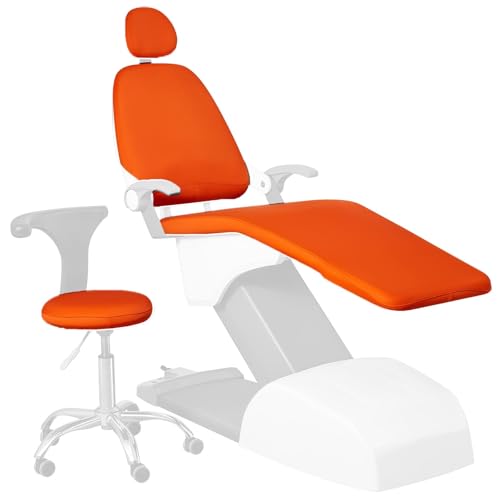 SHAIRMB Set di 4 Copririunito Protettivi Completi, Copririunito Impermeabile in Similpelle, Copririunito Protettivo, Copririunito Elastico Impermeabile,Arancia