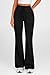 PRETTYGARDEN Women's 2024 Casual Flare Pants Elastic High Waisted Drawstring Bell Bottom Bootcut Leggings Lounge Sweatpants (Black,Small)