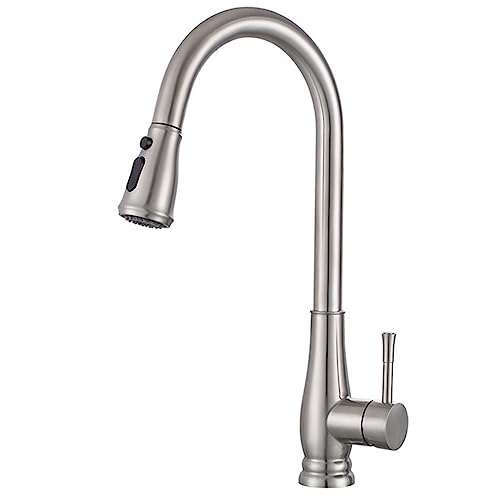Robinet de cuisine extractible pour éliminer les éclaboussures et nettoyer tout l'évier