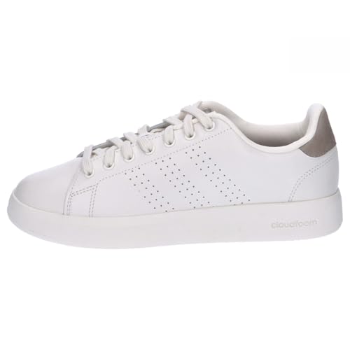 adidas Damen Advantage Premium Leather Shoes, chalk white/chalk white/champagne met, 39 1/3 EU – Ansicht 2