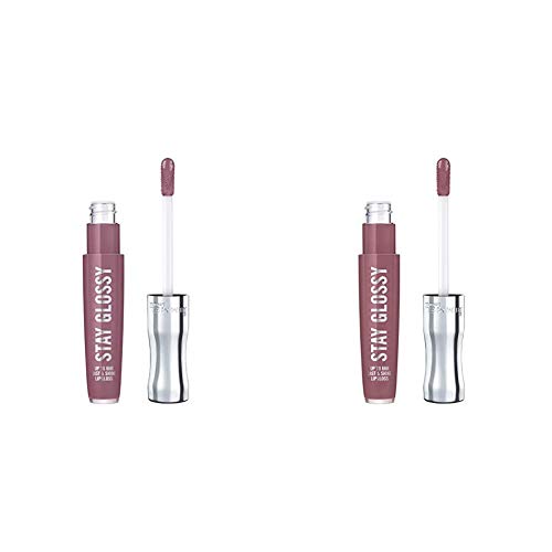 Rimmel Stay Glossy Lip Gloss in 200 Tainted Love, Pack of 1 with Lip Gloss in 290 Date Night