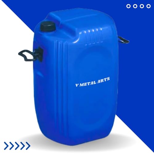 Image of V METAL ARTS Plastic Jerry Can | 50 Litre | Water Storage Drum | Leak Proof Gallon | PVC Jerry Can | Refillable Empty Can with Sealed Cap | Fuel & Chemical Storage Container | for Generators, Jeeps, Marine, Boat and Other Vehicles