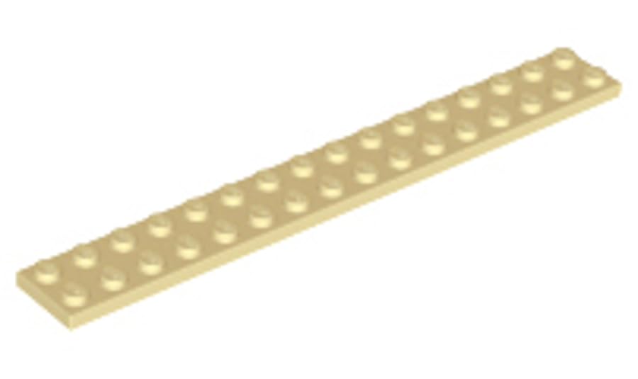 LEGO Plate 2 x 16, Part 4282 (Tan, 2, Bricks)